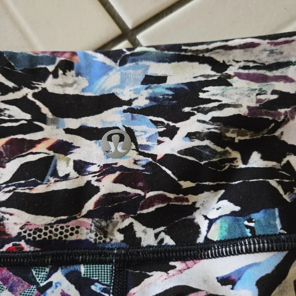 Lululemon Wunder Under Low Rise Tights Full On Luxtreme Culture Clash Multi 8
